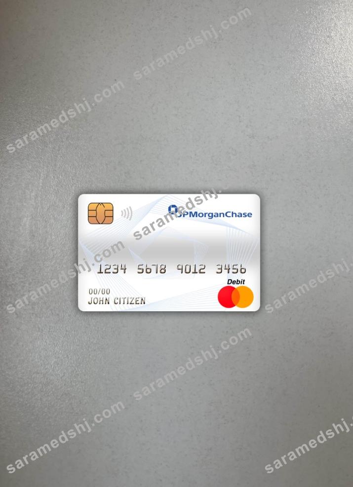 Canada JP Morgan chase bank master debit card  photolook front